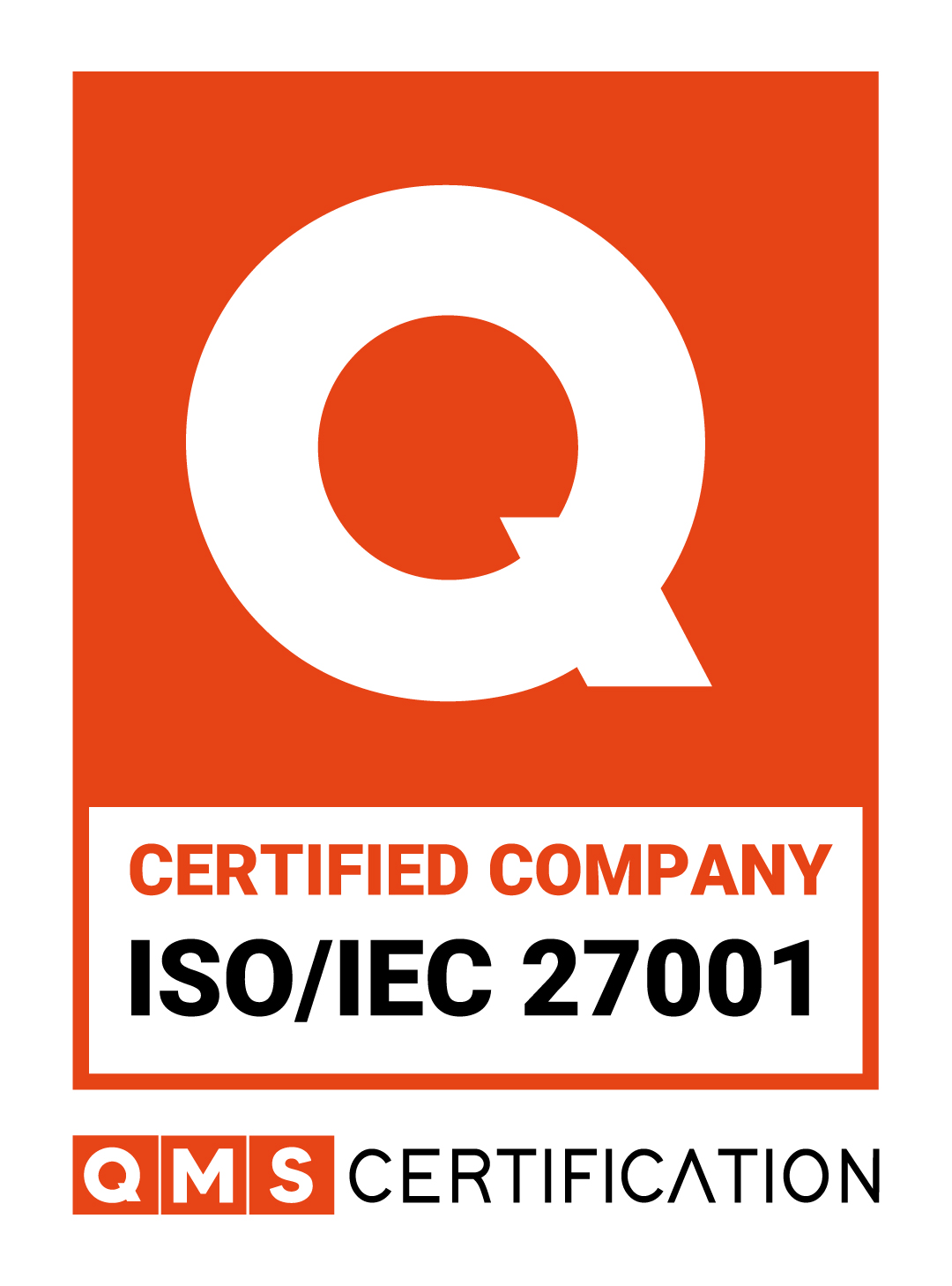 Selo ISO/IEC 27001 – empresa certificada